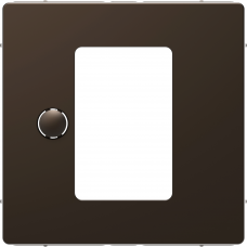 Cover plate, Merten System M, for thermostat with touch display, mocca