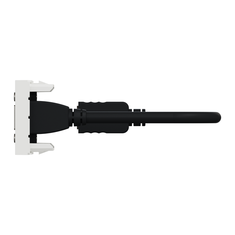 Розетка HDMI, 1 модуль білий