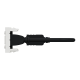 Розетка HDMI, 1 модуль білий