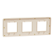 Cover frame, Unica Studio Metal, 3 gang, 3 x 2 modules, gold or beige