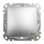 Одноклавішний вимикач, 10АX, IP44, матовий алюміній, Sedna Design & Elements