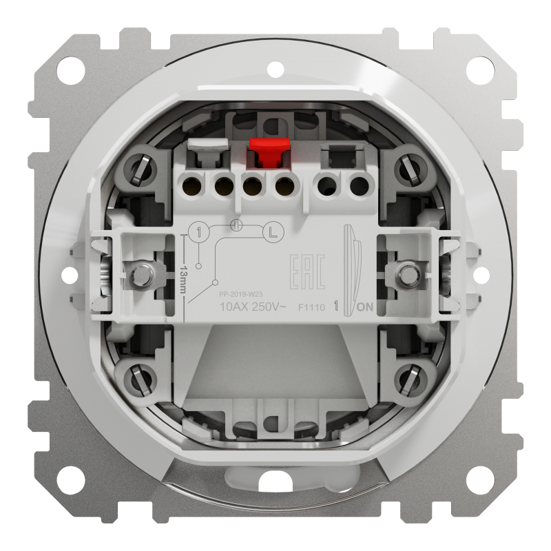 Одноклавішний вимикач, 10АX, IP44, матовий алюміній, Sedna Design & Elements