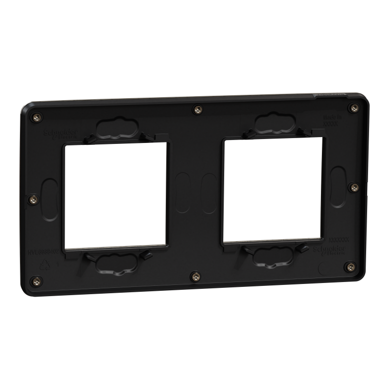 Cover frame, Unica Studio Metal, 2 gangs, anthracite