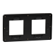 Cover frame, Unica Studio Metal, 2 gangs, anthracite