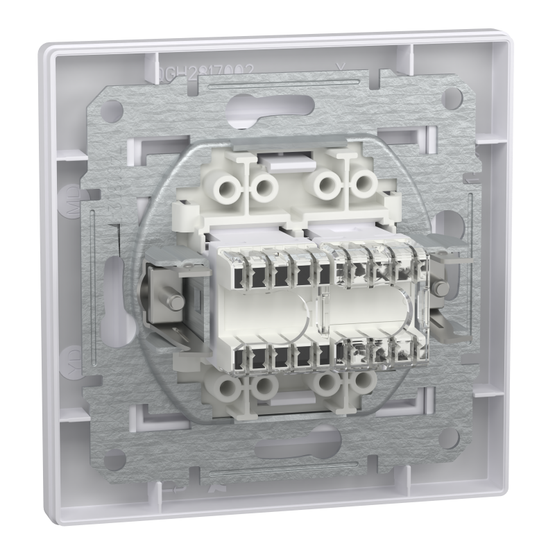 РОЗЕТКА КОМП'ЮТЕРНА RJ45 КАТ. 5Е І ТЕЛЕФОННА РОЗЕТКА RJ12 БІЛА ASFORA