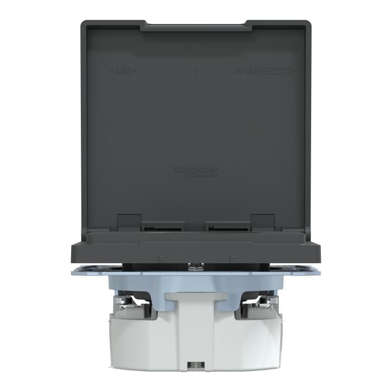 D-Life РОЗЕТКА з/к і кришкою IP44 АНТРАЦИТ