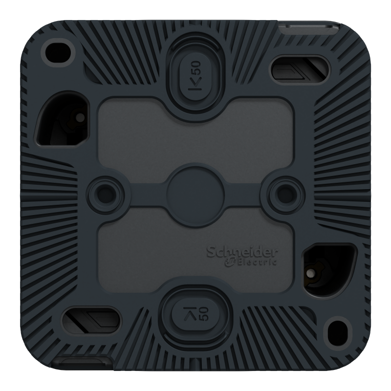 Кнопковий вимикач у зборі IP55 Mureva Styl, для поверхневого монтажу, чорний