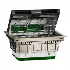 Підлоговий лючок, металевий, розмір L, 8 модулів, Unica System+