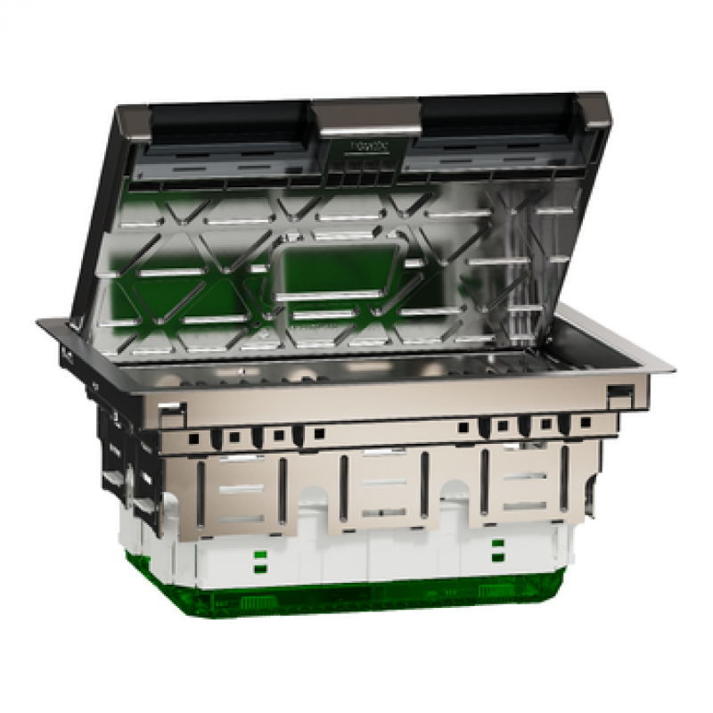 Підлоговий лючок, металевий, розмір L, 8 модулів, Unica System+