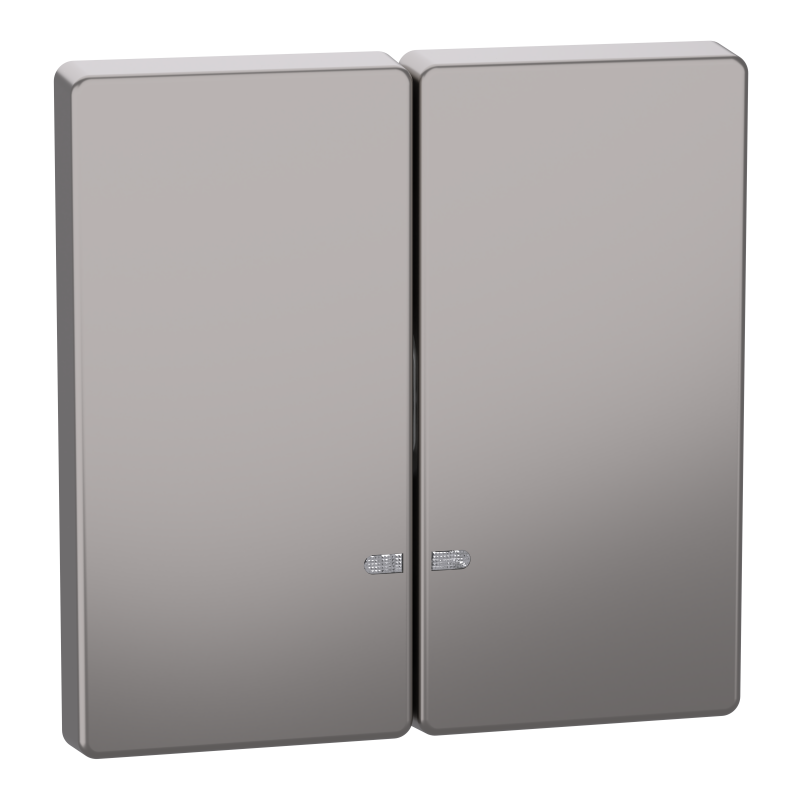 Накладка 2-клавішного вимикача з вікн для підсв SysD нікель