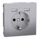 Розетка Schuko з 2 USB 2,4 A Сталь SD
