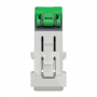 New Unica - 1 x RJ45 socket - 1 m - Cat. 6A - FTP - straight - shutter - white