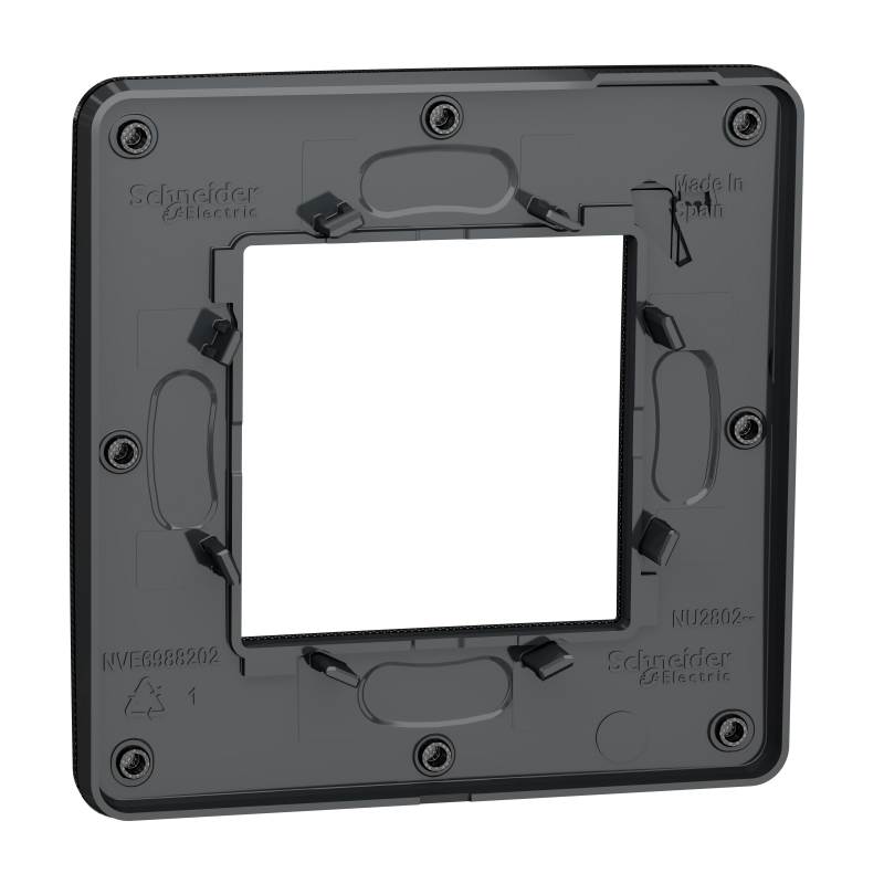 Рамка 1-постова, Нікель/антрацит