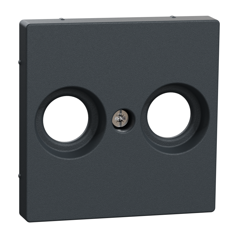 Накладка для механізму антенної розетки на 2 виходи SysM aнтрацит