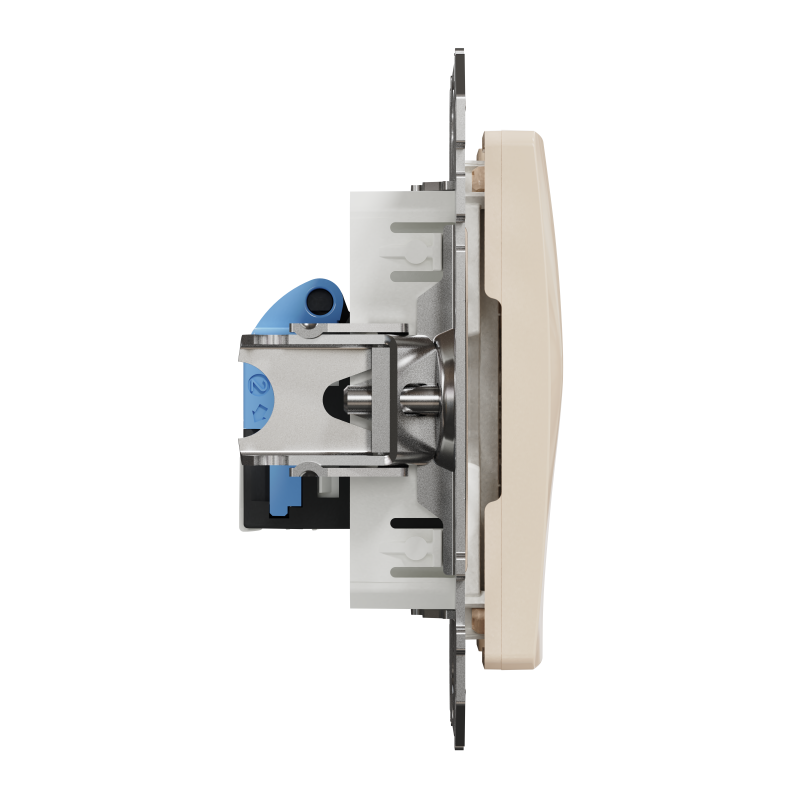 Комп'ютерна розетка, RJ45 CAT6 UTP, Бежева, Sedna Design