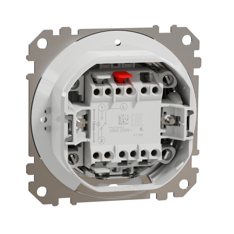 Одноклавішний перемикач IP44 Білий Sedna Design