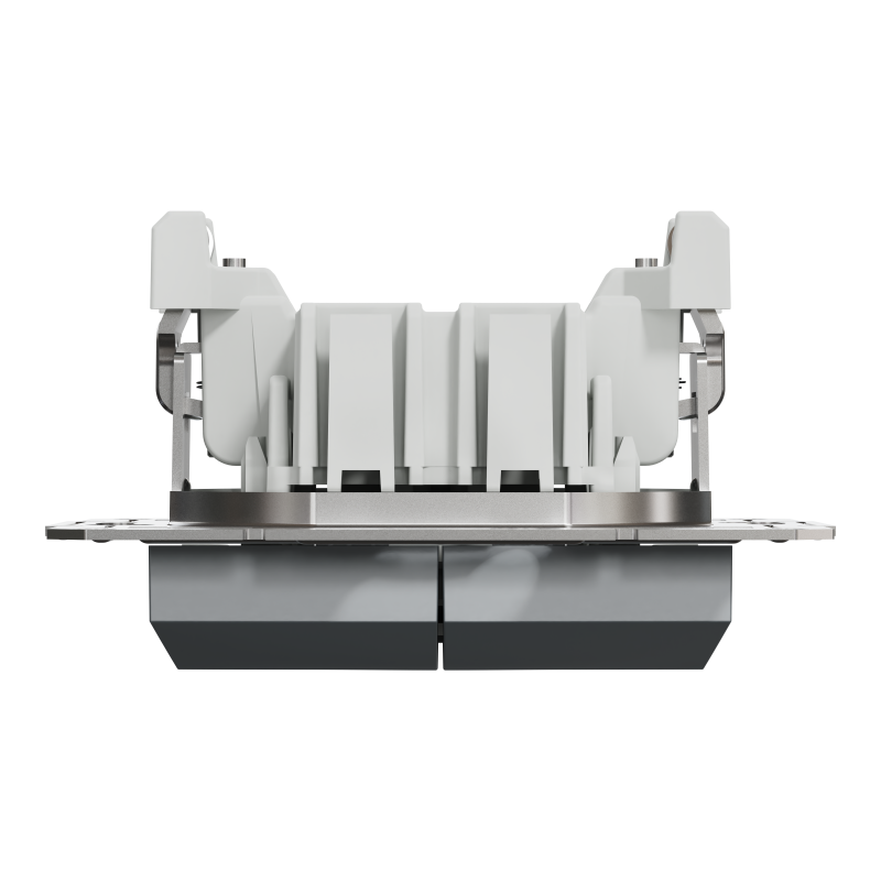 ВИМИКАЧ ДВОКЛАВІШНИЙ САМОЗАЖИМНИЙ ASFORA СТАЛЬ