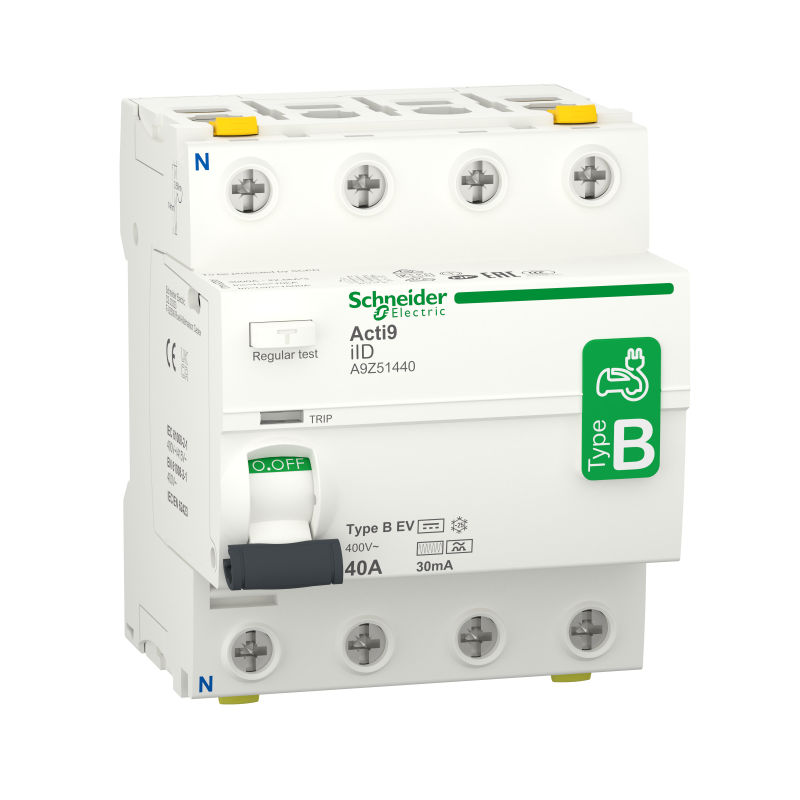 ДИФ. ВИМ. НАВАНТ. iID 4P 40A 30mA B EV