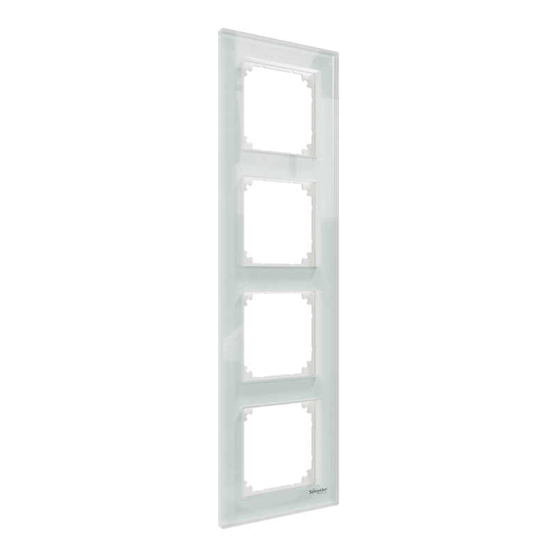 РАМКА скло 4 поста, Білий кристал, SM