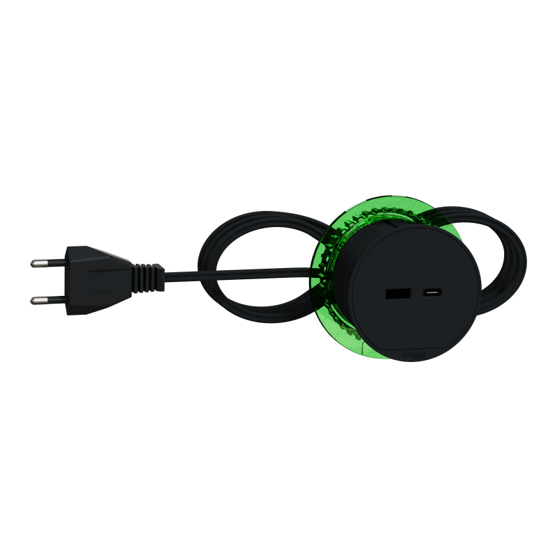 Unica system+, Настільний блок XS з USB типу A та USB типу C, антрацит