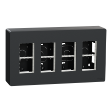 Блок unica system+ відкрита вставка 4х2 антрацит