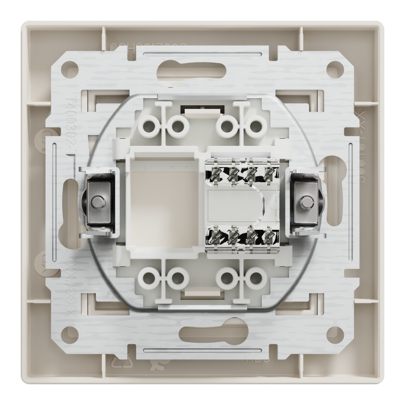РОЗЕТКА КОМП'ЮТЕРНА RJ45 UTP КАТ. 5Е КРЕМ ASFORA