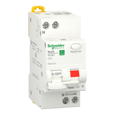 Диференційний автоматичний вимикач RESI9 10А, 10мA, 1P+N, 6кA, крива С, тип А