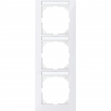 Рамка 3-постова з полем для марк вертикальна M-Pure SysM полярно-білий гл