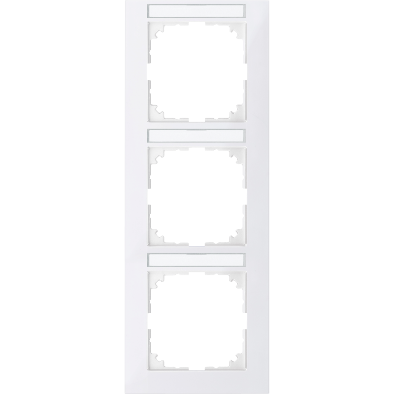 Рамка 3-постова з полем для марк вертикальна M-Pure SysM полярно-білий гл