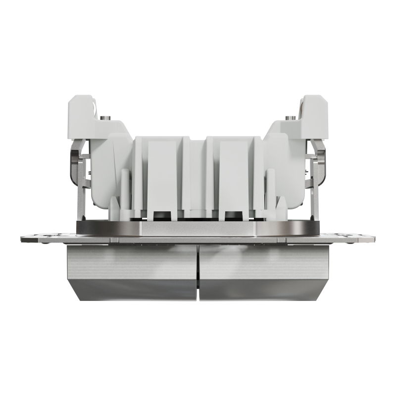 ВИМИКАЧ ДВОКЛАВІШНИЙ САМОЗАЖИМНИЙ ASFORA АЛЮМІНІЙ