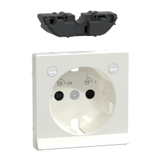 Накладка для розетки з заземленням з модулем підсв SysM полярно-білий гл