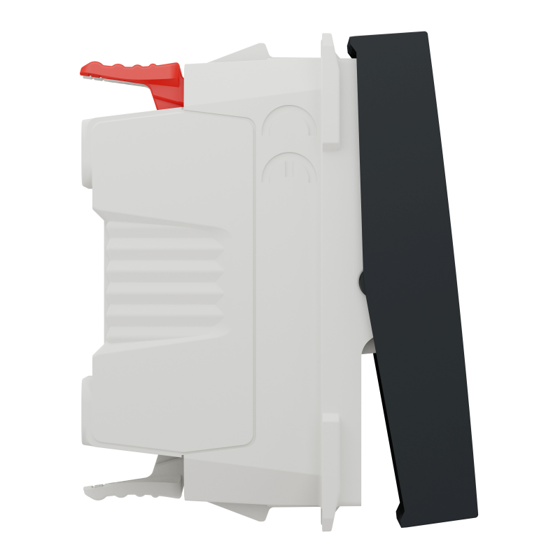 Перемикач 1-клавішний схема 6, 10А, 1 модуль антрацит