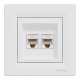 КОМП'ЮТЕРНА РОЗЕТКА RJ45 UTP КАТ. 5Е ПОДВІЙНА БІЛА ASFORA