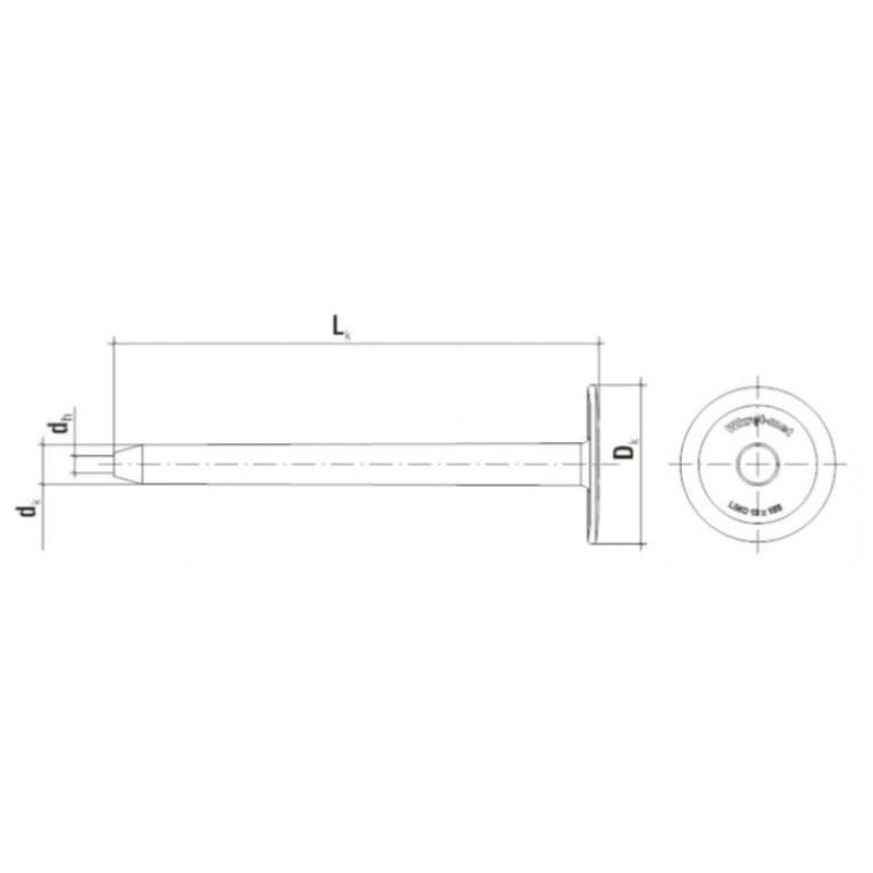 Дюбель кровельный нейлоновый Lino 13x35 (200 шт/уп)