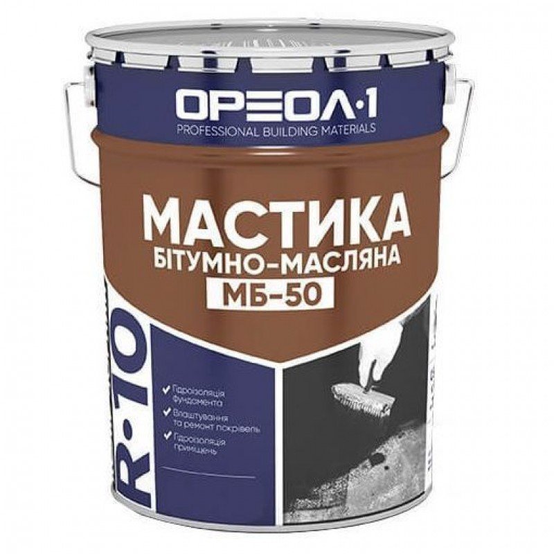 ОРЕОЛ Мастика битумно-масляная МБ-50 (25кг)